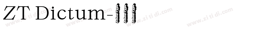 ZT Dictum字体转换